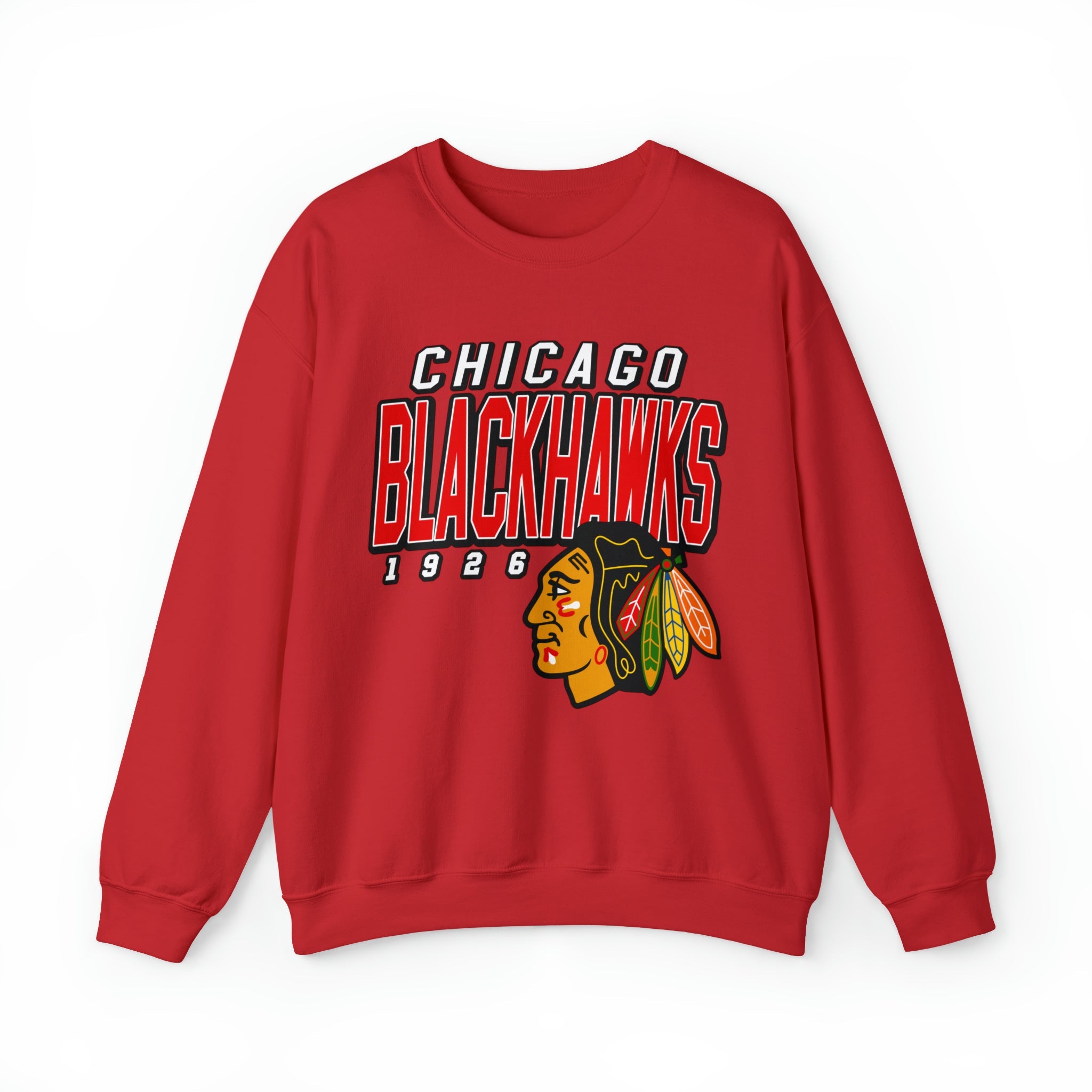 Vintage 90s Chicago Blackhawks Sweatshirt Blackhawks Crewneck